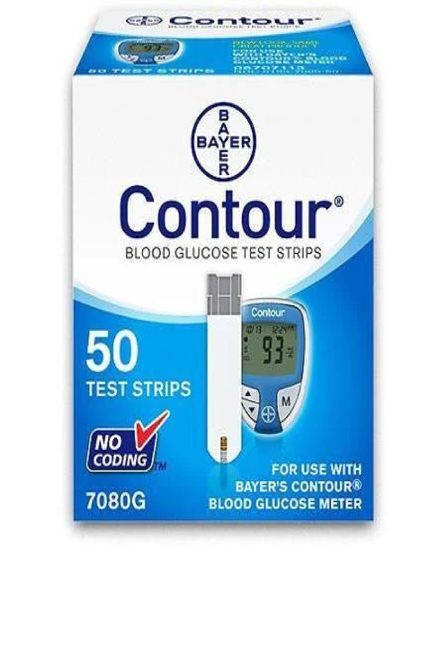 BAYER CONTOUR TEST STRIPS 50 COUNT - 7097C