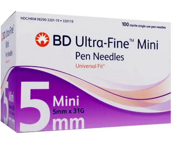 BD ULTRA FINE MINI PEN NEEDLES 5MM X 31G