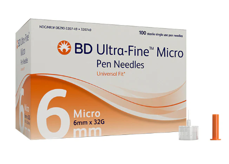 BD ULTRA FINE MICRO PEN NEEDLES 6MM 32 GAUGE