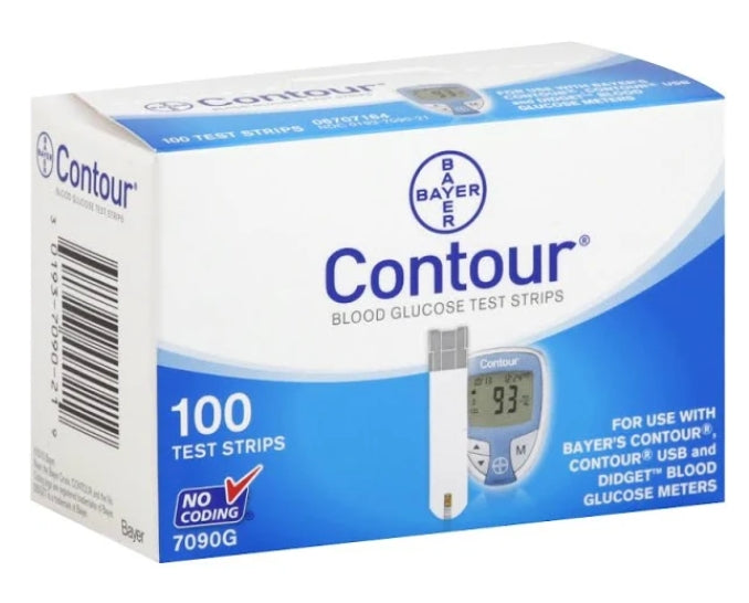 BAYER CONTOUR TEST STRIPS 100 COUNT - 7090G