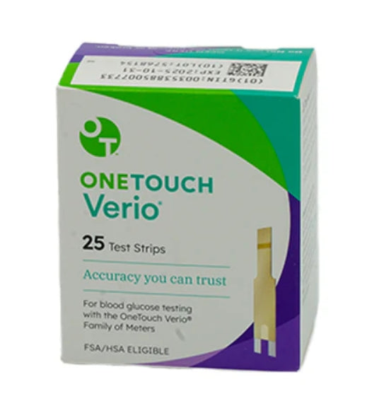 ONE TOUCH VERIO TEST STRIPS 25 COUNT