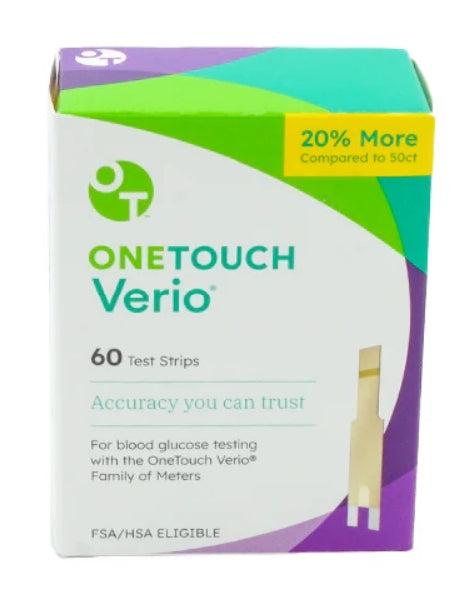 ONE TOUCH VERIO TEST STRIPS 60 COUNT