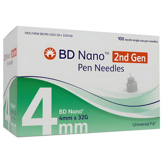 BD Nano 2nd Gen Pen Needles 4mm 32 Gauge