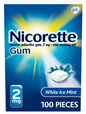 NICORETTE GUM 2 MG 100 COUNT (WHITE ICE MINT)