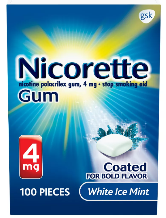 NICORETTE GUM 4 MG 100 COUNT (WHITE ICE MINT)