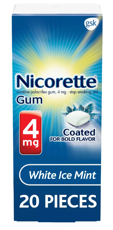 NICORETTE GUM 4 MG 20 COUNT (WHITE ICE MINT)