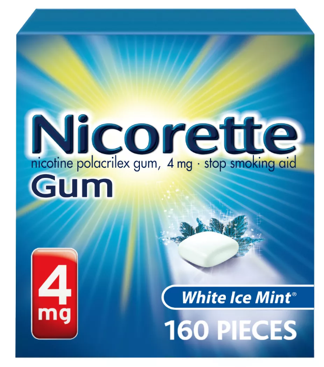 NICORETTE GUM 4 MG 160 COUNT (WHITE ICE MINT)