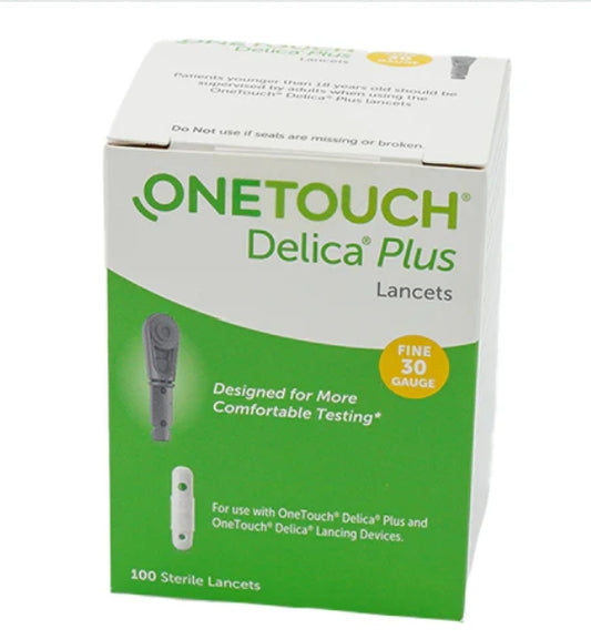 ONE TOUCH DELICA PLUS LANCETS 30G 100 COUNT