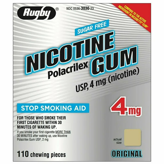Rugby Nicotine Gum 4 mg 110 Pieces