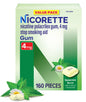 NICORETTE NICOTINE GUM 4 MG 160 COUNT SPEARMINT