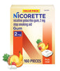 NICORETTE NICOTINE GUM 2MG- 160CT FRUIT CHILL