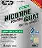 Rugby Nicotine Gum 2 mg Sugar Free Mint 110 Pieces